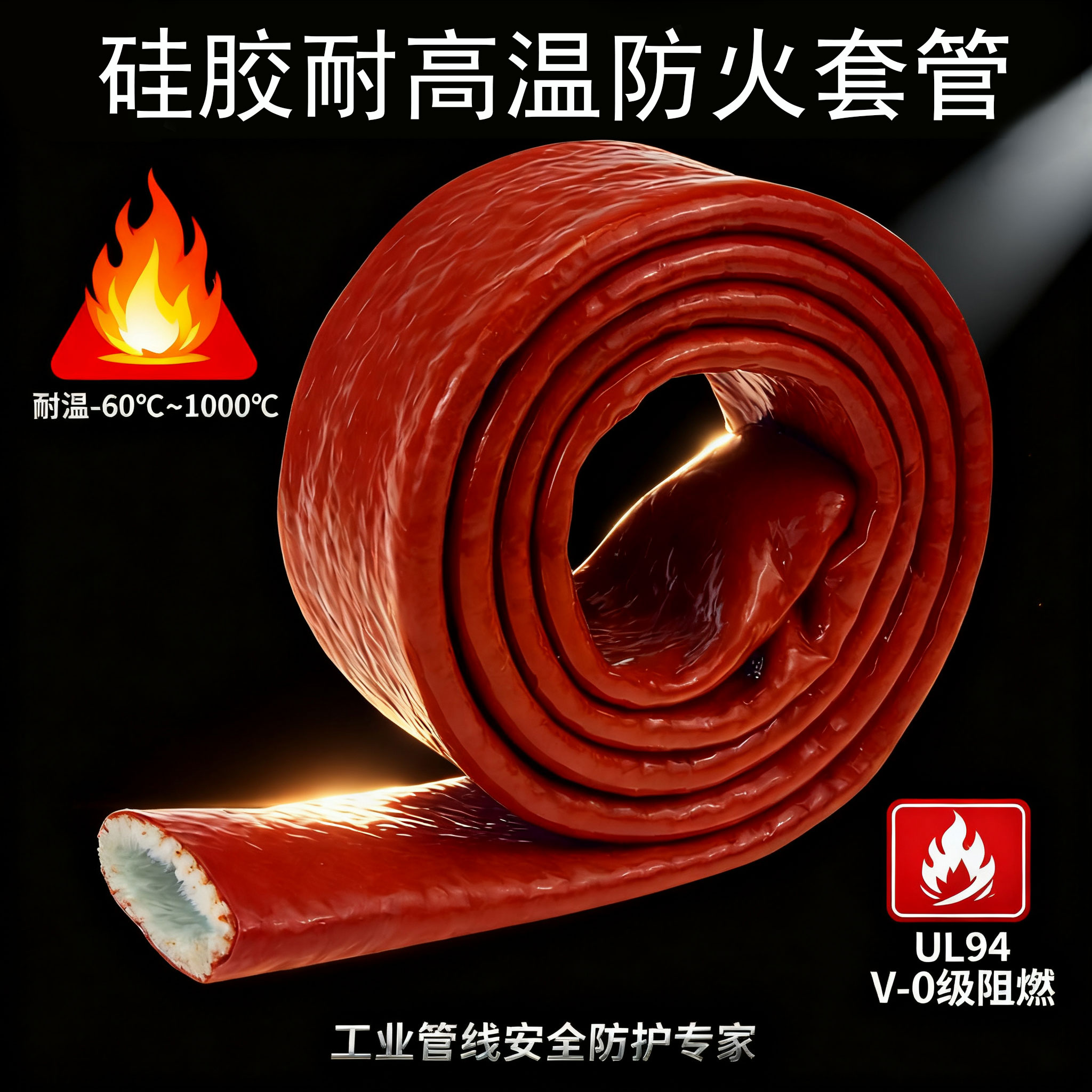 矽膠耐高溫防火（huǒ）套管