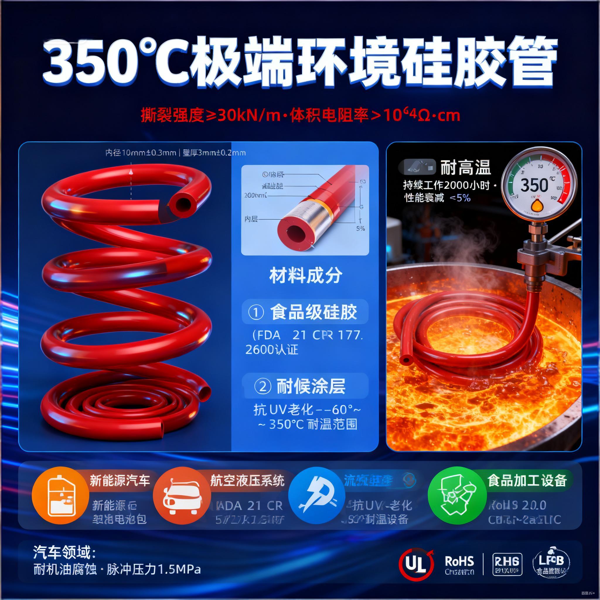 350°高溫矽膠管（guǎn）