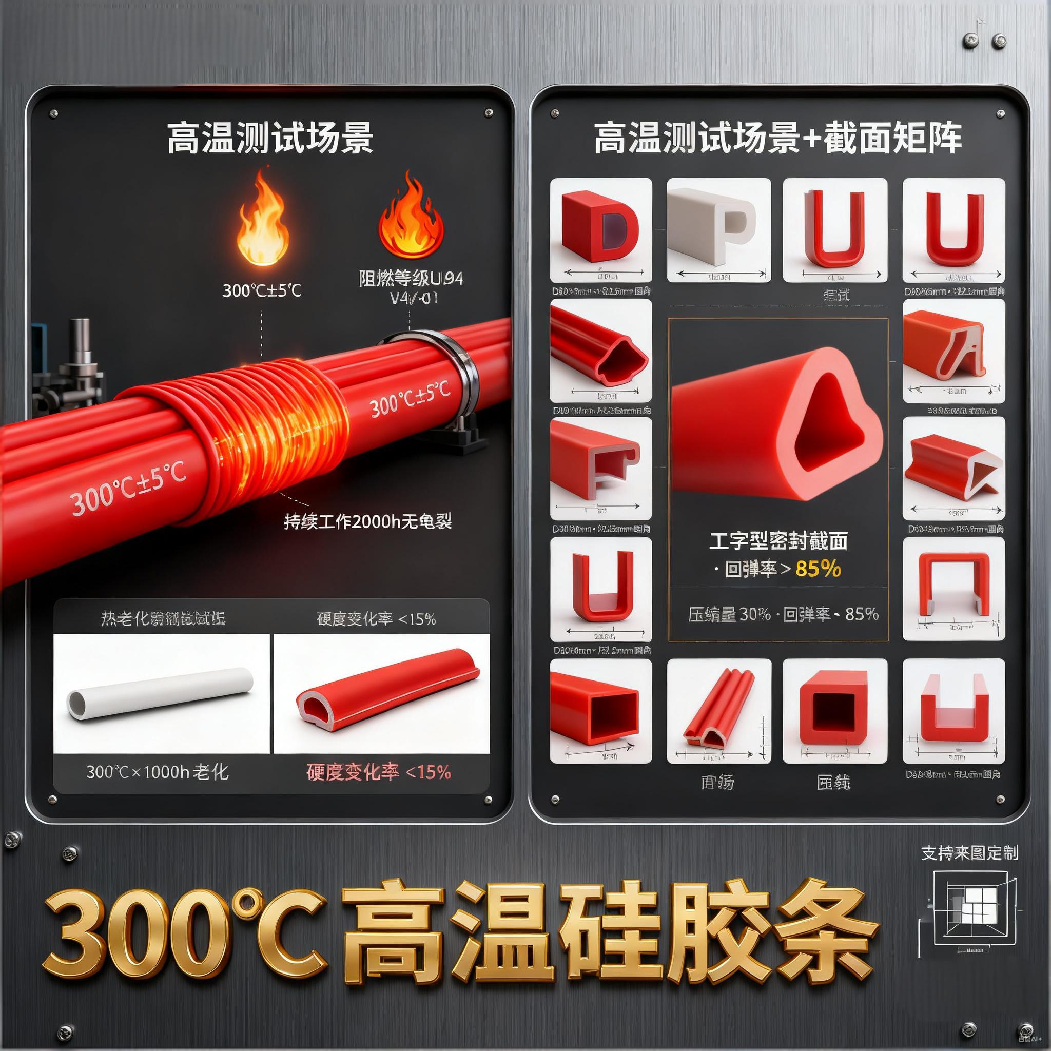 300度高溫（wēn）矽膠條