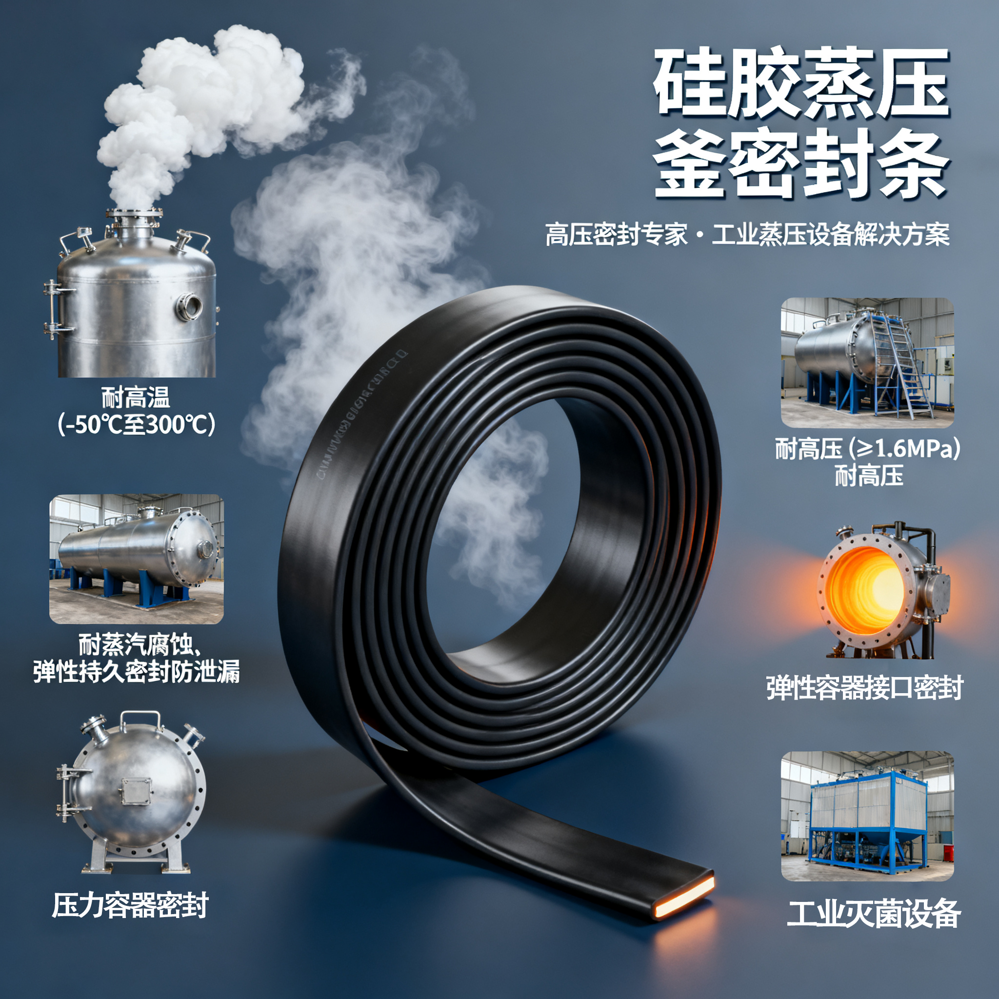 矽膠蒸壓釜密封條