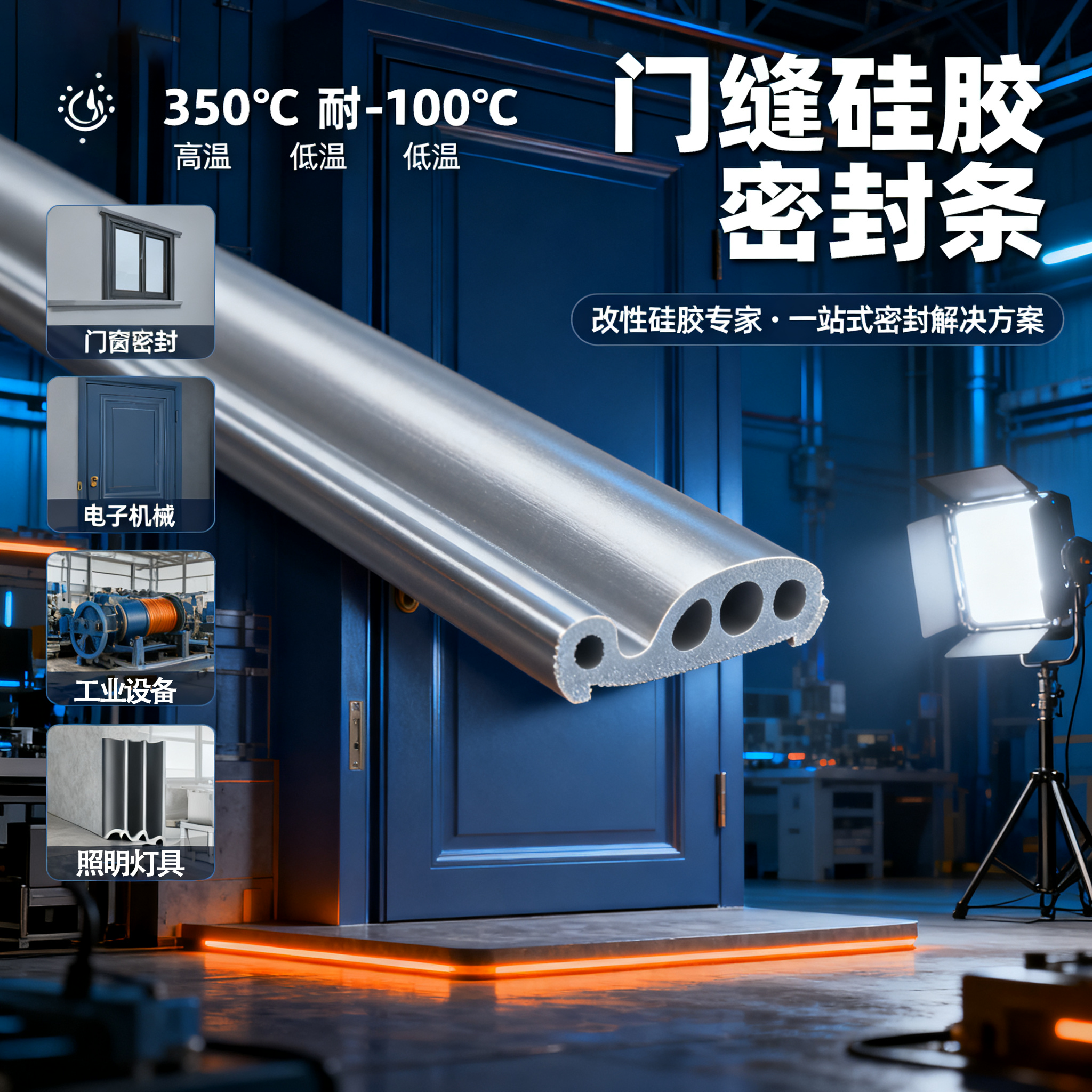 門縫矽膠密封條