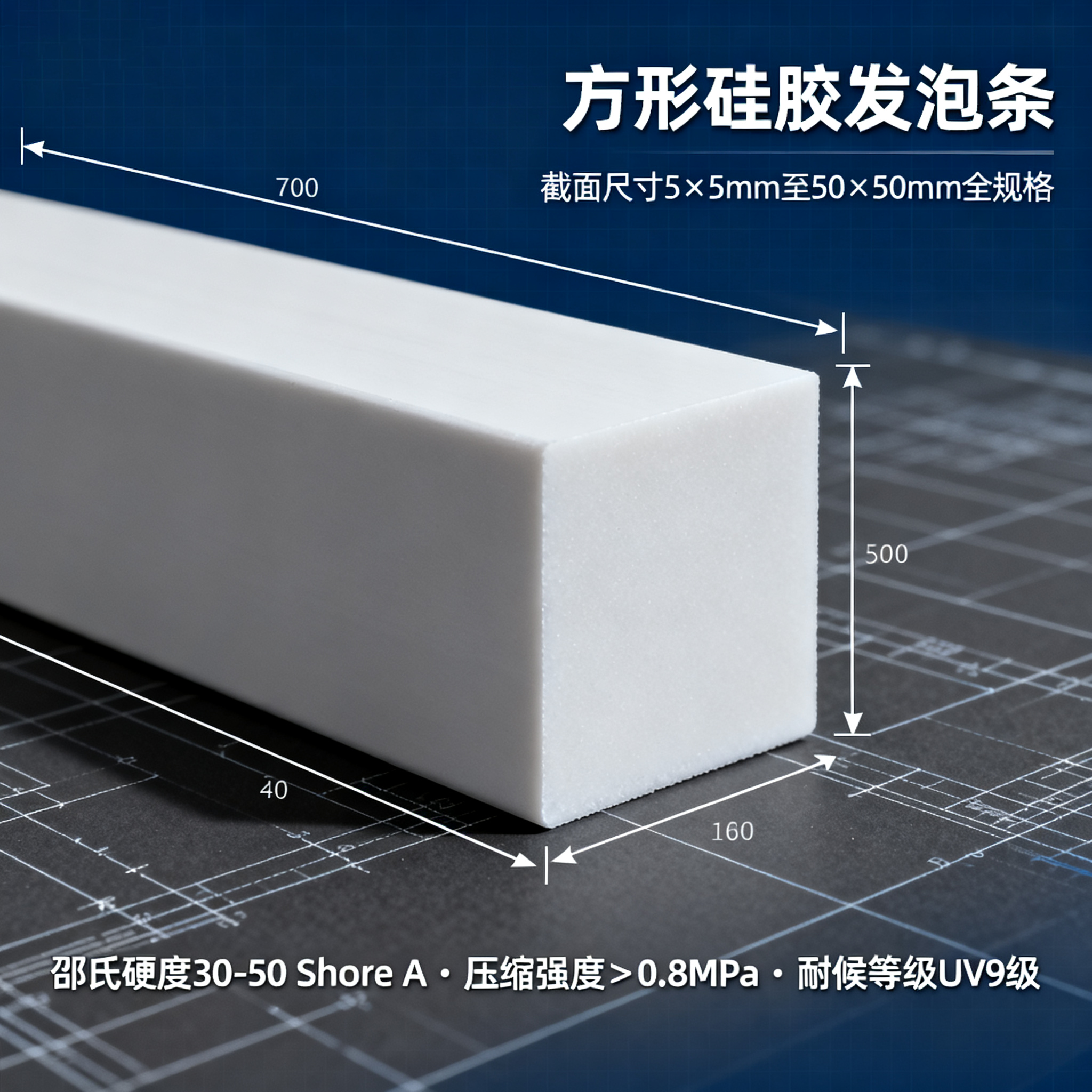 方形矽（guī）膠發泡條