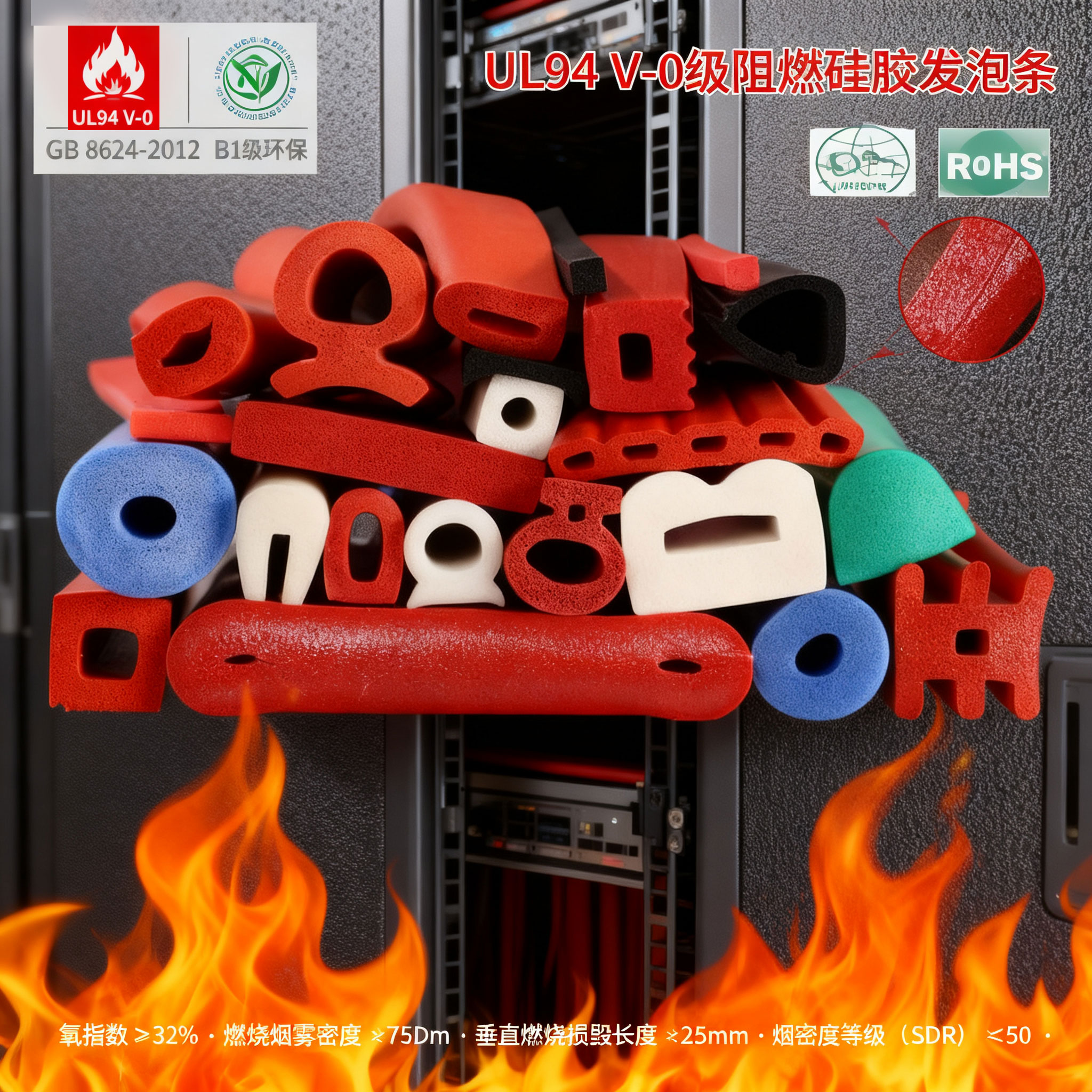 阻燃矽膠發泡條（tiáo）